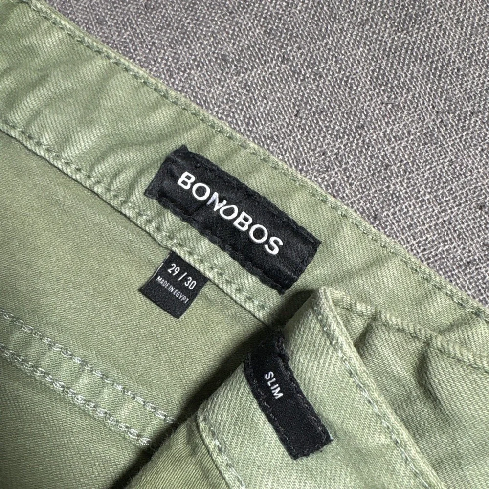 Bonobos Slim Chinos Mens‎ 29x30 Olive Green Stretch Five Pocket Pants